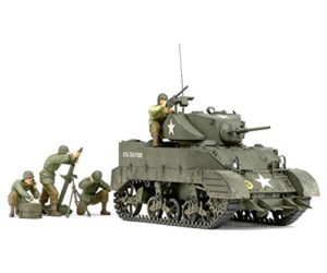 tamiya 1/35 us light tank m5a1 pursuit ops with 4 figures tam35313 plastic models armor/military 1/35