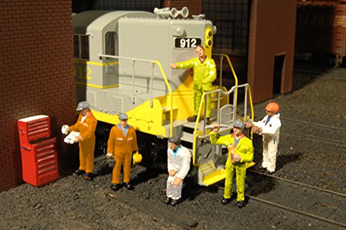 Bachmann Industries Miniature HO Scale Figures Mechanics Train(6 Piece)