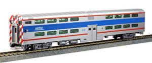 ho pullman bi-level 4-window cab-coach chicago metra #8730