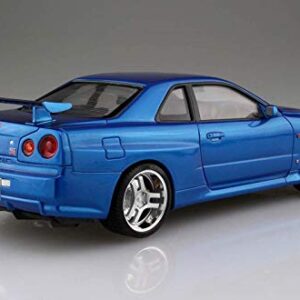 Aoshima 1/24 Scale Initial D Kozo Hoshino Bnr34 Skyline GT-R- Plastic Car Model Building Kit # 57339