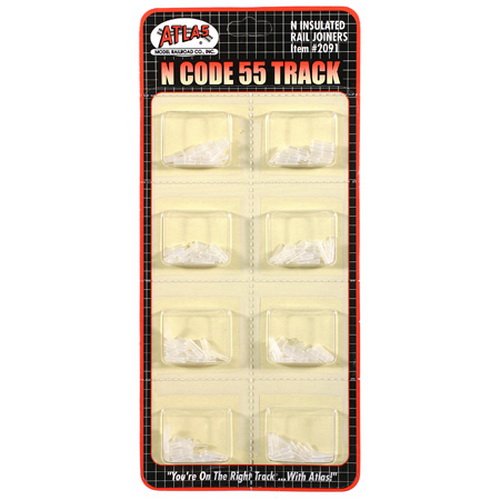 Atlas N Scale Code 55 Insulated Rail Joiners 24-Pack Model Train Track