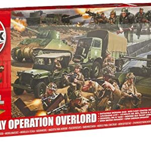 Airfix D-Day Operation Overlord 1:76 WWII Military Diorarama Plastic Model Kit Set A50162A, Multicolor