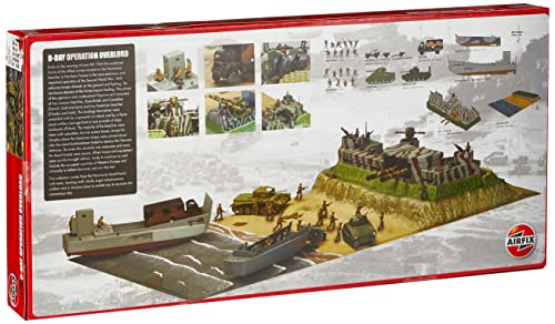 Airfix D-Day Operation Overlord 1:76 WWII Military Diorarama Plastic Model Kit Set A50162A, Multicolor