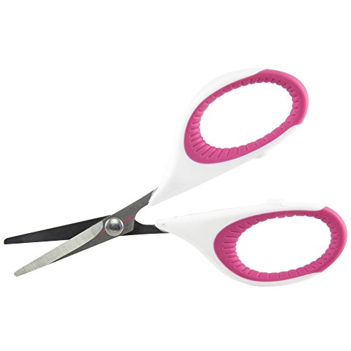 SINGER 07190 4-Inch Craft Scissors with Pink and White Comfort Grip