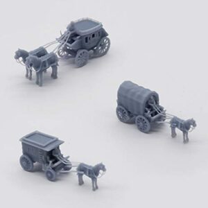 outland models railway scenery vehicle old west carriage/wagon set 1:160 n scale