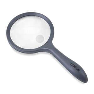 carson led lighted hand held magnifier, 2x magnifier with 4x spot lens hm-44