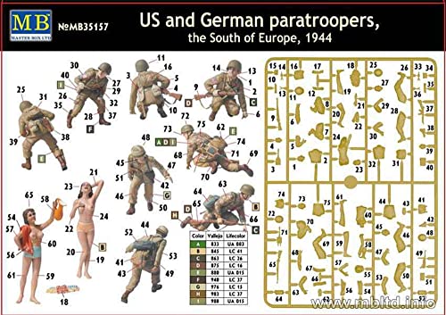 Masterbox US and German Paratroopers, The South of Europe 1/35 Master Box 35157