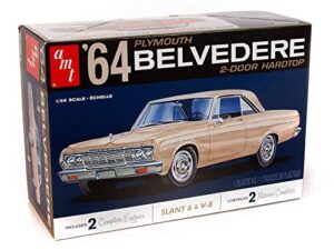 amt – 1964 plymouth belvedere (w/straight 6 engine) 2t, 1:25 (amt1188m), white