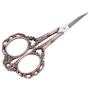 antique vintage style scissor cutting embroidery flower pattern scissors sewing tool tailor scissors household diy sewing accessories (#2)