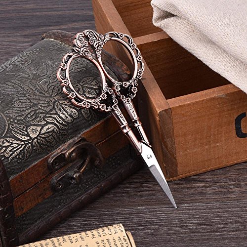 Antique Vintage Style Scissor Cutting Embroidery Flower Pattern Scissors Sewing Tool Tailor Scissors Household DIY Sewing Accessories (#2)