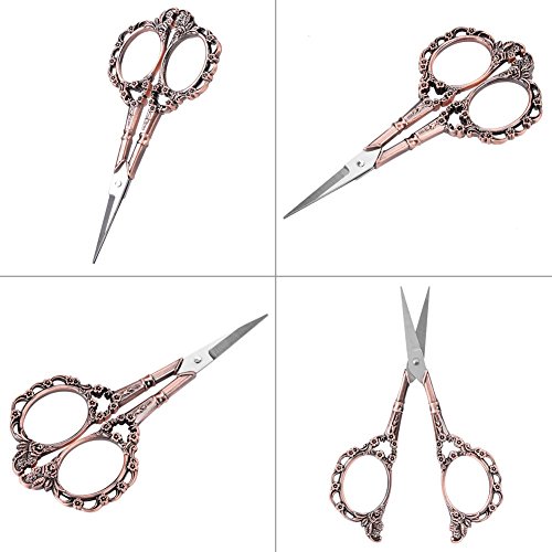 Antique Vintage Style Scissor Cutting Embroidery Flower Pattern Scissors Sewing Tool Tailor Scissors Household DIY Sewing Accessories (#2)