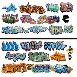 n scale 1:160 graffiti waterslide decals 2-pack set #11 – weather your rolling stock & structures!