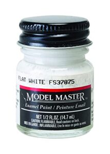testor corp. flat white (fs 37875) 1/2 oz enamel paint bottle