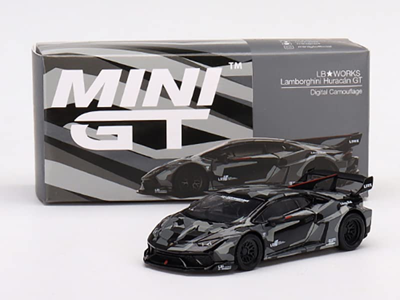 Lambo Huracan GT LB Works Digital Camouflage Limited Edition to 6360 Pieces Worldwide 1/64 Diecast Model Car by True Scale Miniatures MGT00398