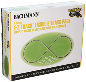 bachmann figure 8 e-z track pack – n scale train, 44878