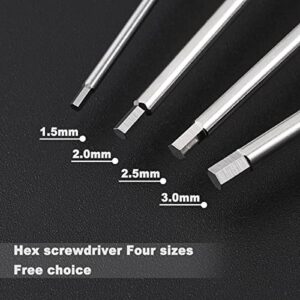 VOKOLA Drone Tool Kit -4Pcs RC Hex Driver Set –1.5mm Allen Wrench 2mm 2.5mm 3mm Aluminum Handle Steel Hexagon Screwdriver for traxxas RC Car Truck FPV Helicopter