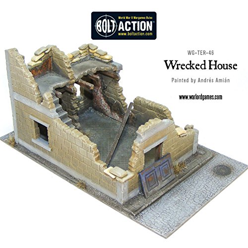 WarLord Bolt Action Wrecked House 1:56 WWII Military Table Top Wargaming Diorama Plastic Model Kit WG-TER-46