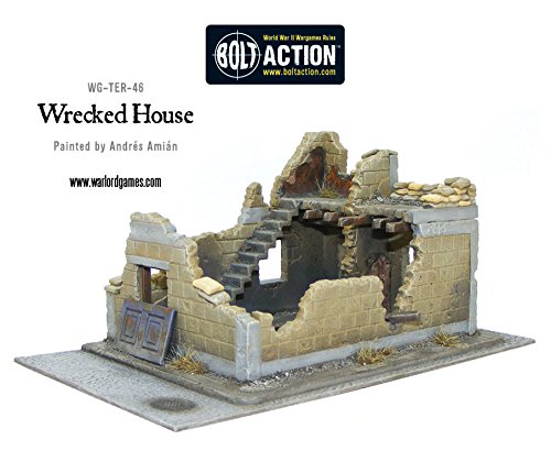 WarLord Bolt Action Wrecked House 1:56 WWII Military Table Top Wargaming Diorama Plastic Model Kit WG-TER-46