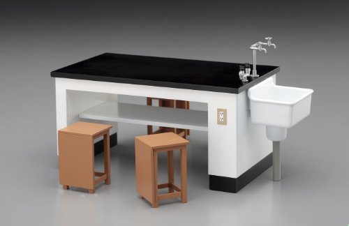 Hasegawa FA04 1/12 Figure Accessory Series Science Room Desk and Chair Plastic Model