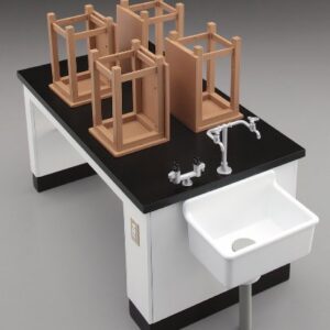 Hasegawa FA04 1/12 Figure Accessory Series Science Room Desk and Chair Plastic Model