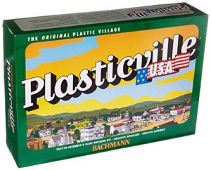 bachmann trains – plasticville u.s.a. buildings – classic kits – school house w/playground equipment – o scale
