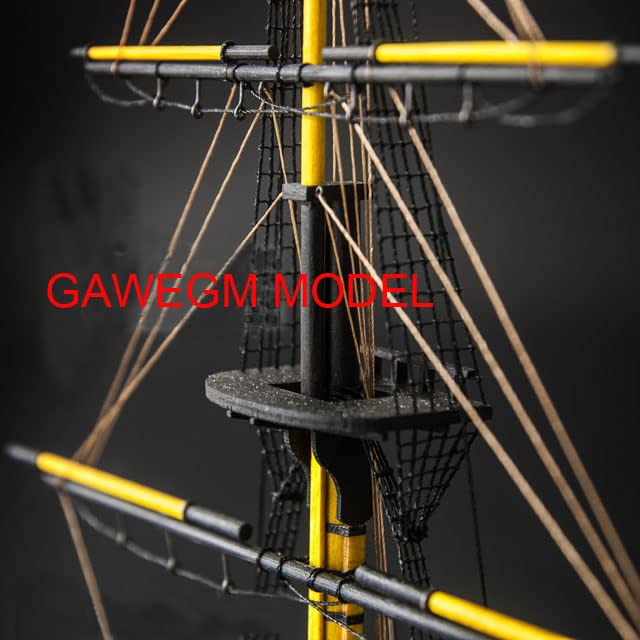 GAWEGM Wooden Ship Model - Scale 1/200 HMS Victory Boat Model Section Kits with Brass Upgrade Accessories