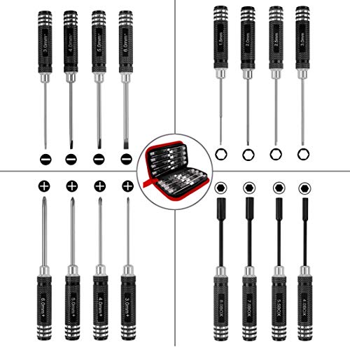 Rc Tool Kit Hex Screw Driver Repair Set for RC Car Boat Multirotors Electrical Equipment Models