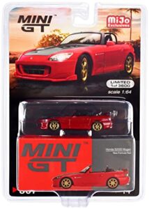 truescale miniatures s2000 (ap2) mugen convertible new formula red w/carbon hood ltd ed to 3600 pieces worldwide 1/64 diecast model car by true scale miniatures mgt00367