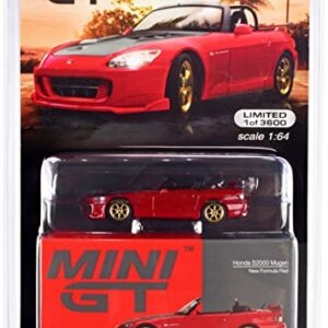 Truescale Miniatures S2000 (AP2) Mugen Convertible New Formula Red w/Carbon Hood Ltd Ed to 3600 Pieces Worldwide 1/64 Diecast Model Car by True Scale Miniatures MGT00367