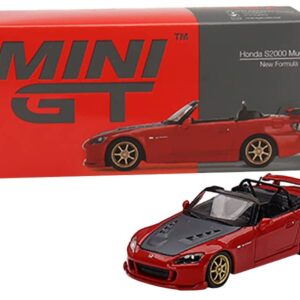 Truescale Miniatures S2000 (AP2) Mugen Convertible New Formula Red w/Carbon Hood Ltd Ed to 3600 Pieces Worldwide 1/64 Diecast Model Car by True Scale Miniatures MGT00367