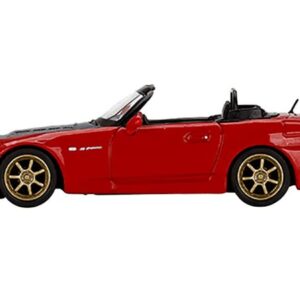 Truescale Miniatures S2000 (AP2) Mugen Convertible New Formula Red w/Carbon Hood Ltd Ed to 3600 Pieces Worldwide 1/64 Diecast Model Car by True Scale Miniatures MGT00367