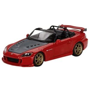 Truescale Miniatures S2000 (AP2) Mugen Convertible New Formula Red w/Carbon Hood Ltd Ed to 3600 Pieces Worldwide 1/64 Diecast Model Car by True Scale Miniatures MGT00367