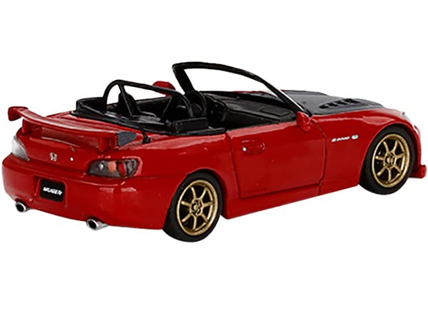 Truescale Miniatures S2000 (AP2) Mugen Convertible New Formula Red w/Carbon Hood Ltd Ed to 3600 Pieces Worldwide 1/64 Diecast Model Car by True Scale Miniatures MGT00367