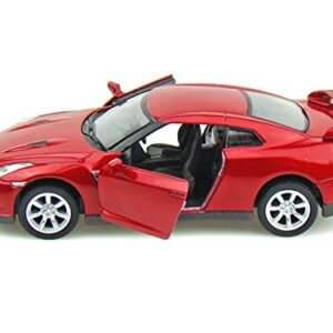 KiNSMART 2009 Nissan GT-R R35 Red 5" 1:36 Scale Die Cast Metal Model Toy Car w/ Pullback Action