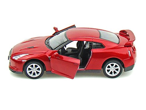 KiNSMART 2009 Nissan GT-R R35 Red 5" 1:36 Scale Die Cast Metal Model Toy Car w/ Pullback Action