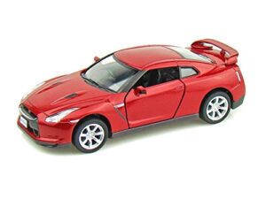 kinsmart 2009 nissan gt-r r35 red 5″ 1:36 scale die cast metal model toy car w/ pullback action