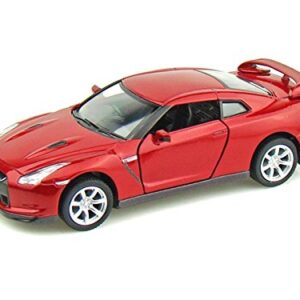 KiNSMART 2009 Nissan GT-R R35 Red 5" 1:36 Scale Die Cast Metal Model Toy Car w/ Pullback Action