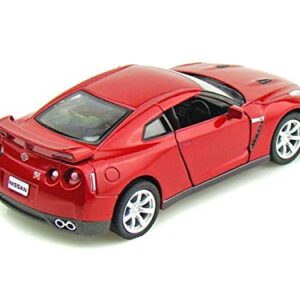 KiNSMART 2009 Nissan GT-R R35 Red 5" 1:36 Scale Die Cast Metal Model Toy Car w/ Pullback Action