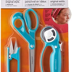 Fiskars Garment Making Starter Kit (3pc), Turquoise 3 Count