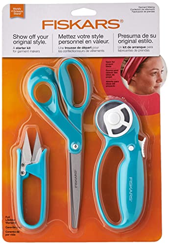 Fiskars Garment Making Starter Kit (3pc), Turquoise 3 Count