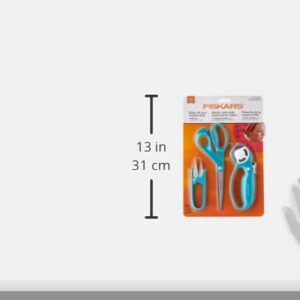 Fiskars Garment Making Starter Kit (3pc), Turquoise 3 Count