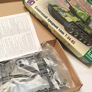 AEVVV T-34-85 Soviet WWII Medium Tank Russian Model Kits Scale 1:35 Assembly Instructions in Russian Language