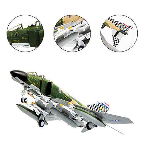 HANGHANG 1：100 F-4C Phantom Diecast Military Airplane Attack Plane Fighter Military Airplane Model for Decoration and Gift