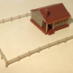 Outland Models Train Railway Layout Country Cottage House with Fencings N Scale