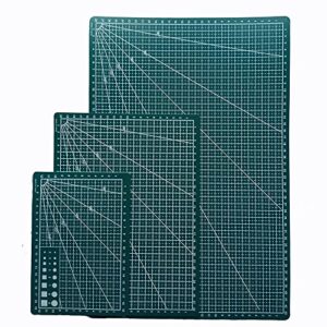 3pk cutting mat blue craft mats sewing quilting fabric officematics cutting mats (a3 + a4 + a5) for crafters hobbyists and artists (6pk)