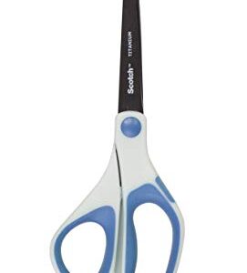 Scotch 8" Precision Ultra Edge Titanium Scissors, Ideal for Fabric, Crafts, and Photos (1458TU-MIX)