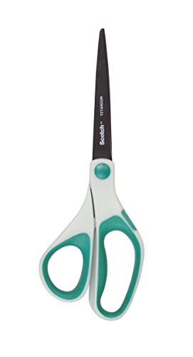 Scotch 8" Precision Ultra Edge Titanium Scissors, Ideal for Fabric, Crafts, and Photos (1458TU-MIX)