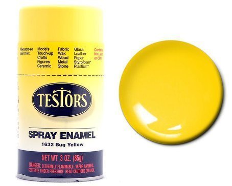 Testors Spray Enamel Paint Bug Yellow - 1632 ^