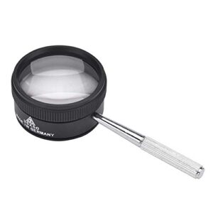 35x handheld magnifying glass, high clarity reading magnifier portable loupe for macular degeneration, seniors reading, soldering, inspection, coins, jewelry, exploring （diameter:50mm/1.97″）