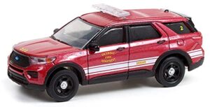 collectibles greenlight 30257 hot pursuit 2020 police interceptor utility detroit fire department (hobby exclusive) 1:64 scale